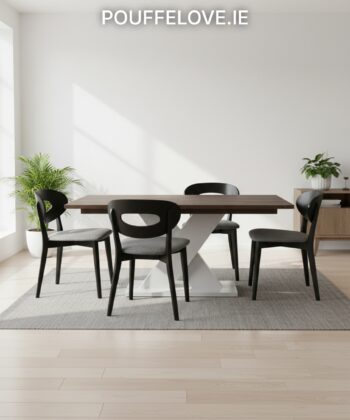 NovoLine Extend Dining Table – 150–190x80cm Modern Laminated X-Base
