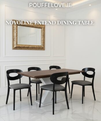 NovoLine Extend Dining Table – 150–190x80cm Modern Laminated X-Base