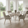Odyssey Scandinavian Round Dining Table Ø100+35
