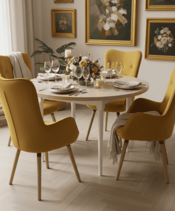 Odyssey Scandinavian Round Dining Table Ø100+35