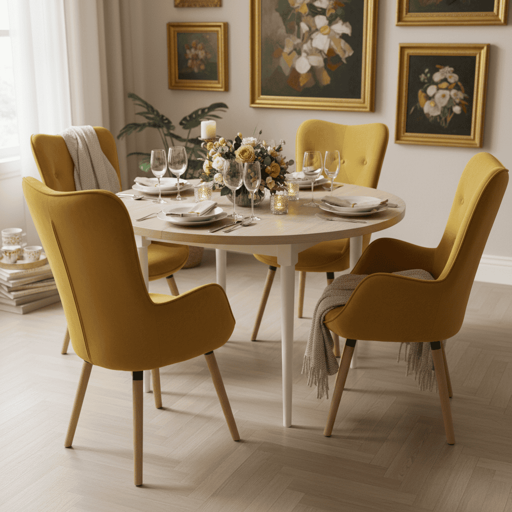 Odyssey Scandinavian Round Dining Table Ø100+35