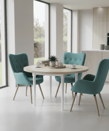 Odyssey Scandinavian Round Dining Table Ø100+35