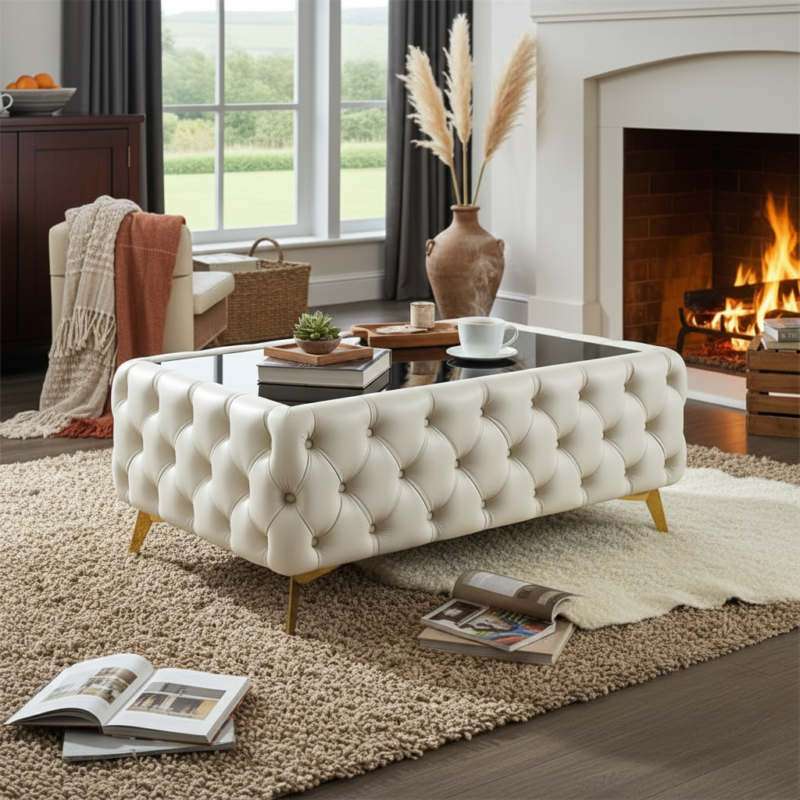 Chesterfield Ottoman Coffee Tables | Luxury Upholstered & Fabric Designs | Ireland