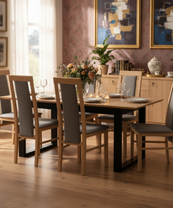 ST48 Extendable Dining Table 140-180x80cm &ndash; Beech Wood Legs