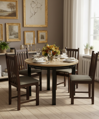 Uran Round Extendable Dining Table fi 100+40cm