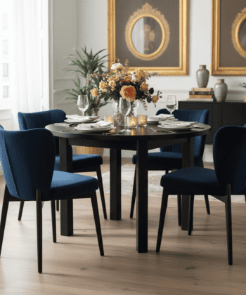 Round Laminate Extendable Dining Table Ø100+40