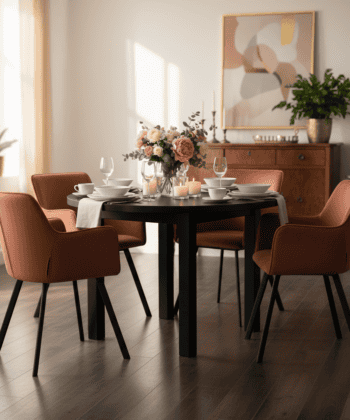 Round Laminate Extendable Dining Table Ø100+40