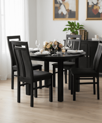 Round Laminate Extendable Dining Table Ø100+40