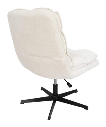 Savona Cream Ergonomic Swivel Armchair with Matching Ottoman