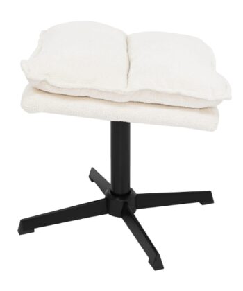 Savona Cream Ergonomic Swivel Armchair with Matching Ottoman