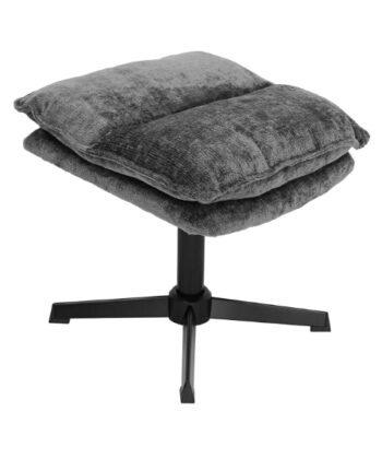 Savona Grey Ergonomic Swivel Armchair with Matching Ottoman