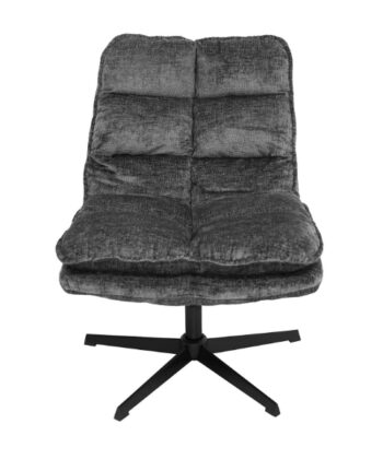 Savona Grey Ergonomic Swivel Armchair with Matching Ottoman