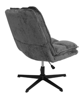 Savona Grey Ergonomic Swivel Armchair with Matching Ottoman