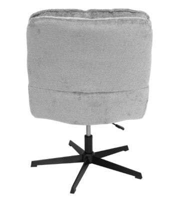 Savona Light Grey Ergonomic Swivel Armchair with Ottoman