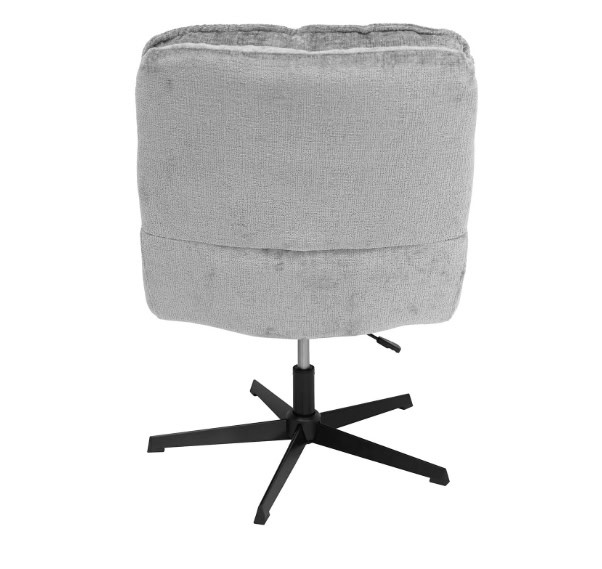 Savona Light Grey Ergonomic Swivel Armchair with Ottoman