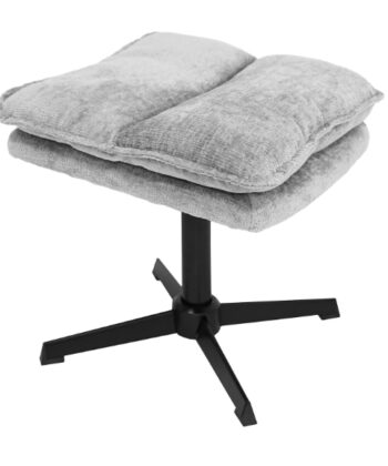 Savona Light Grey Ergonomic Swivel Armchair with Ottoman