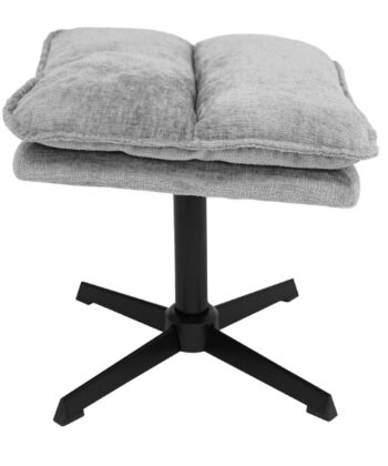 Savona Light Grey Ergonomic Swivel Armchair with Ottoman
