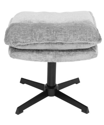 Savona Light Grey Ergonomic Swivel Armchair with Ottoman