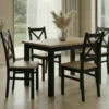Scandi Cross Back Dining Set 4 Chairs and 100×70 Laminate Table
