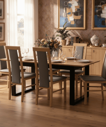 ST48 Extendable Dining Table 140-180x80cm – Beech Wood Legs