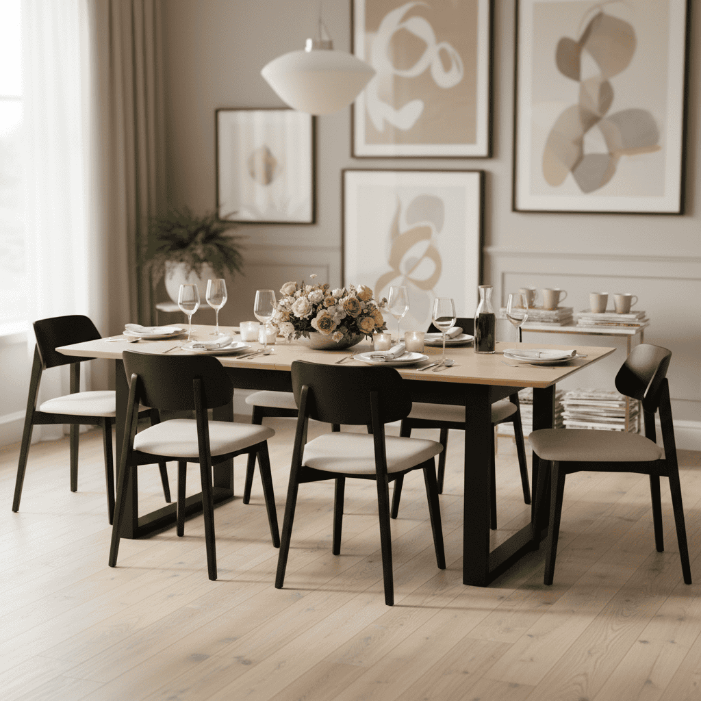 ST48 Extendable Dining Table 140-180x80cm – Beech Wood Legs