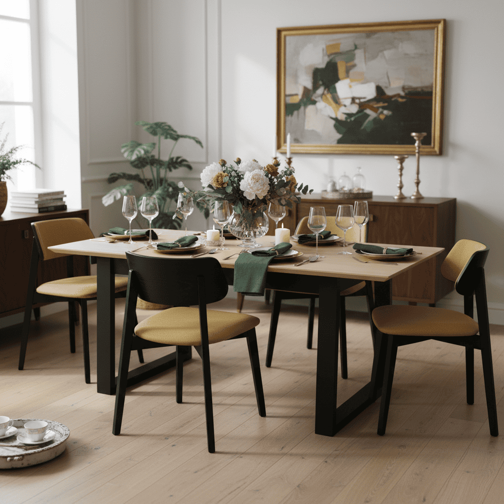 ST48 Extendable Dining Table 140-180x80cm – Beech Wood Legs