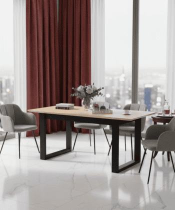 ST48 Extendable Dining Table 140-180x80cm – Beech Wood Legs