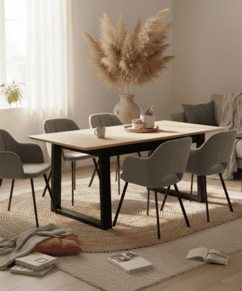 ST48 Extendable Dining Table 140-180x80cm – Beech Wood Legs