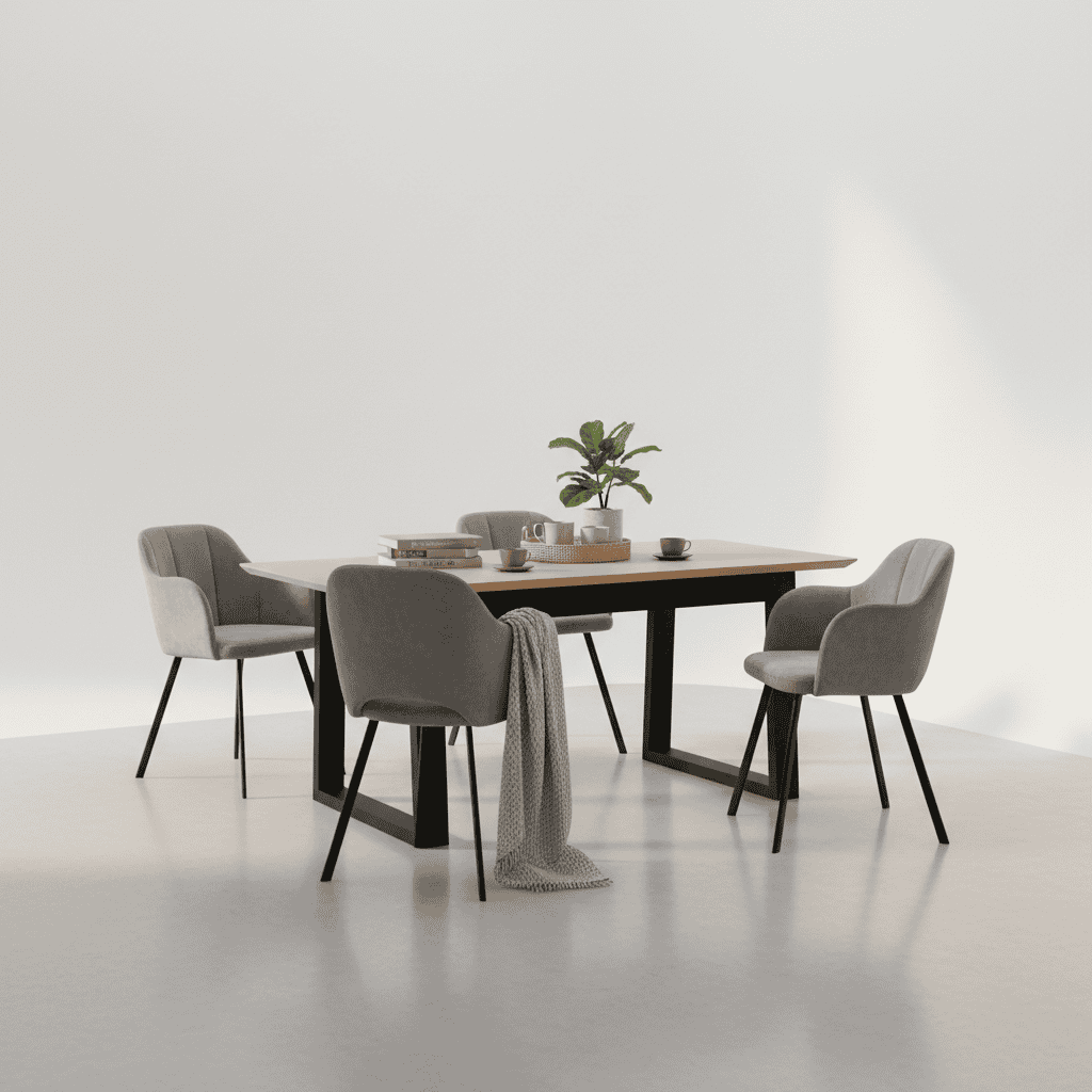 ST48 Extendable Dining Table 140-180x80cm – Beech Wood Legs