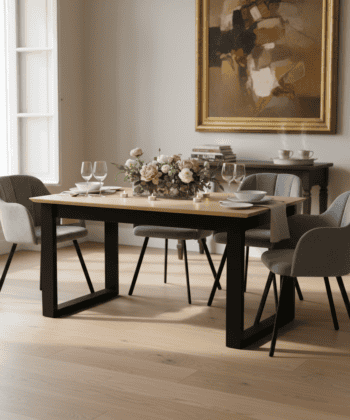 ST48 Extendable Dining Table 140-180x80cm – Beech Wood Legs