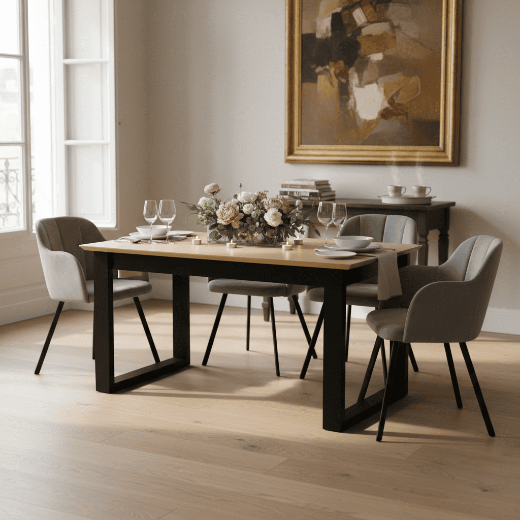 ST48 Extendable Dining Table 140-180x80cm – Beech Wood Legs