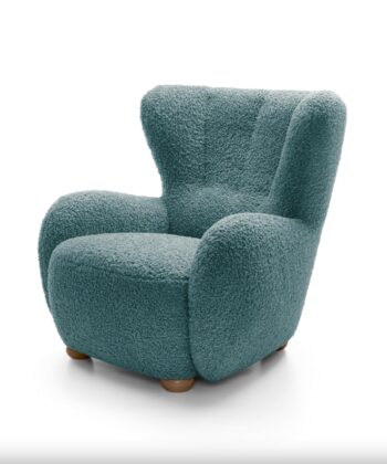 Tidepool Bouclé Lounge Chair – Organic Shaped Armchair