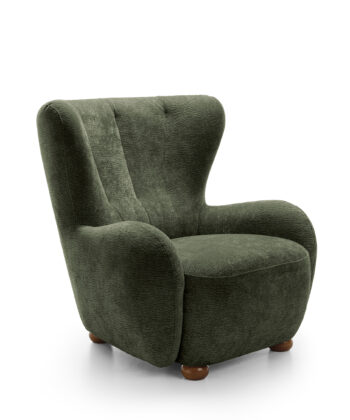 Tidepool Bouclé Lounge Chair – Organic Shaped Armchair