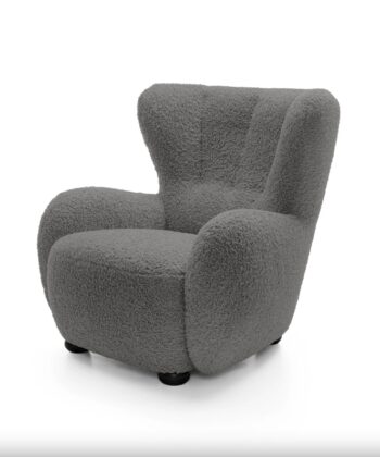 Tidepool Bouclé Lounge Chair – Organic Shaped Armchair