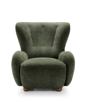Tidepool Bouclé Lounge Chair – Organic Shaped Armchair