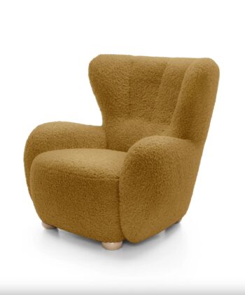 Tidepool Bouclé Lounge Chair – Organic Shaped Armchair