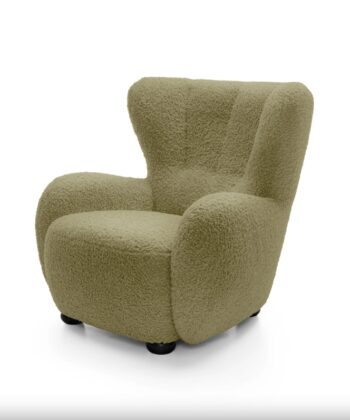 Tidepool Bouclé Lounge Chair – Organic Shaped Armchair