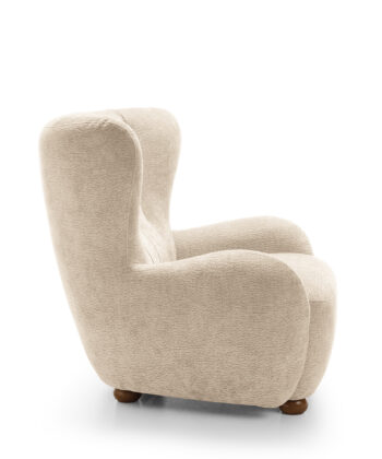 Tidepool Bouclé Lounge Chair – Organic Shaped Armchair