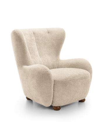 Tidepool Bouclé Lounge Chair – Organic Shaped Armchair