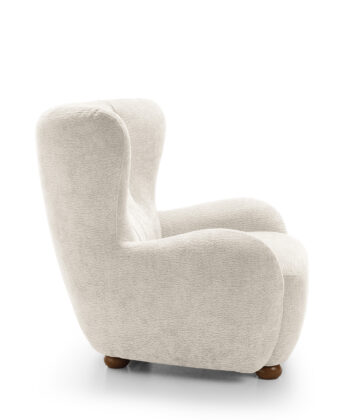 Tidepool Bouclé Lounge Chair – Organic Shaped Armchair