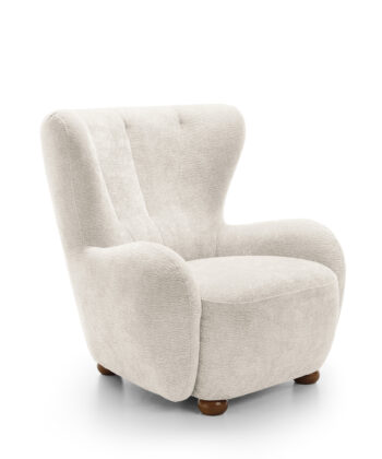 Tidepool Bouclé Lounge Chair – Organic Shaped Armchair