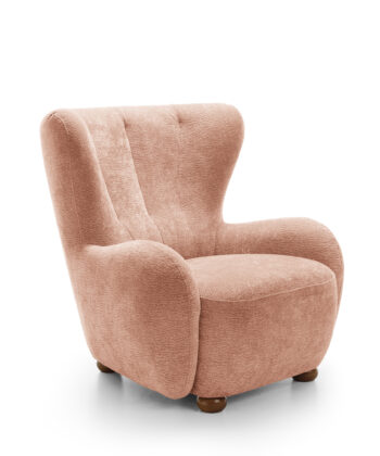 Tidepool Bouclé Lounge Chair – Organic Shaped Armchair