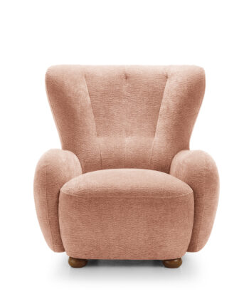 Tidepool Bouclé Lounge Chair – Organic Shaped Armchair
