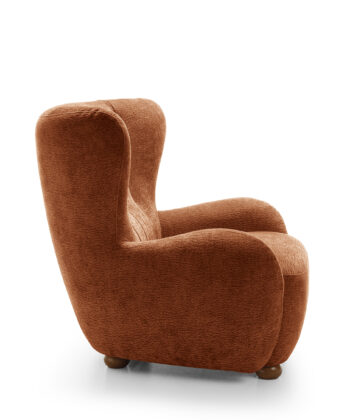 Tidepool Bouclé Lounge Chair – Organic Shaped Armchair