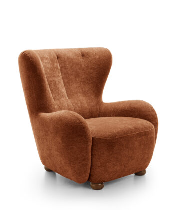 Tidepool Bouclé Lounge Chair – Organic Shaped Armchair