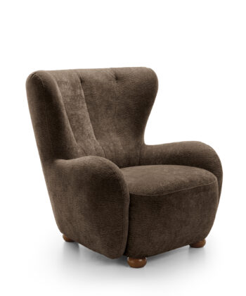 Tidepool Bouclé Lounge Chair – Organic Shaped Armchair
