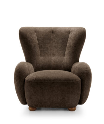Tidepool Bouclé Lounge Chair – Organic Shaped Armchair