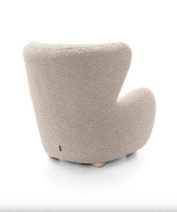Tidepool Bouclé Lounge Chair – Organic Shaped Armchair