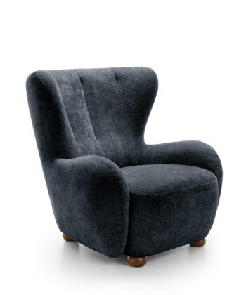 Tidepool Bouclé Lounge Chair – Organic Shaped Armchair