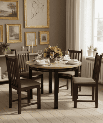 Uran Round Extendable Dining Table fi 100+40cm